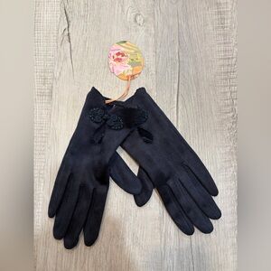 Elegant Wedding Dark Blue Women's Gloves Powder UK S/M